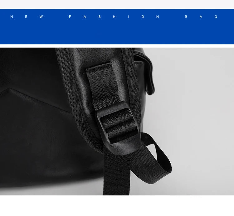 Fashion Luxury Brand Men Backpack Leather School Backpack Bag Fashion Waterproof Travel Bag Casual Leather Book bag Male