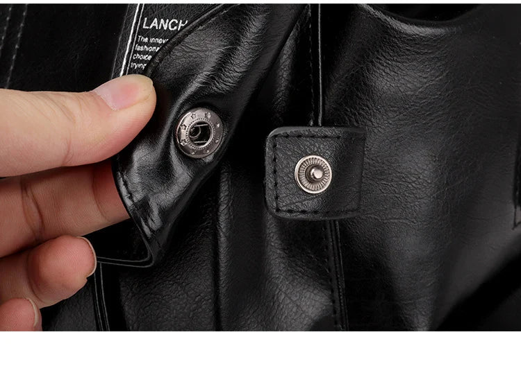 Fashion Luxury Brand Men Backpack Leather School Backpack Bag Fashion Waterproof Travel Bag Casual Leather Book bag Male