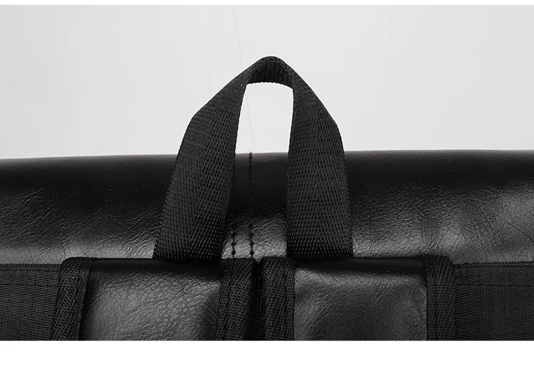 Fashion Luxury Brand Men Backpack Leather School Backpack Bag Fashion Waterproof Travel Bag Casual Leather Book bag Male