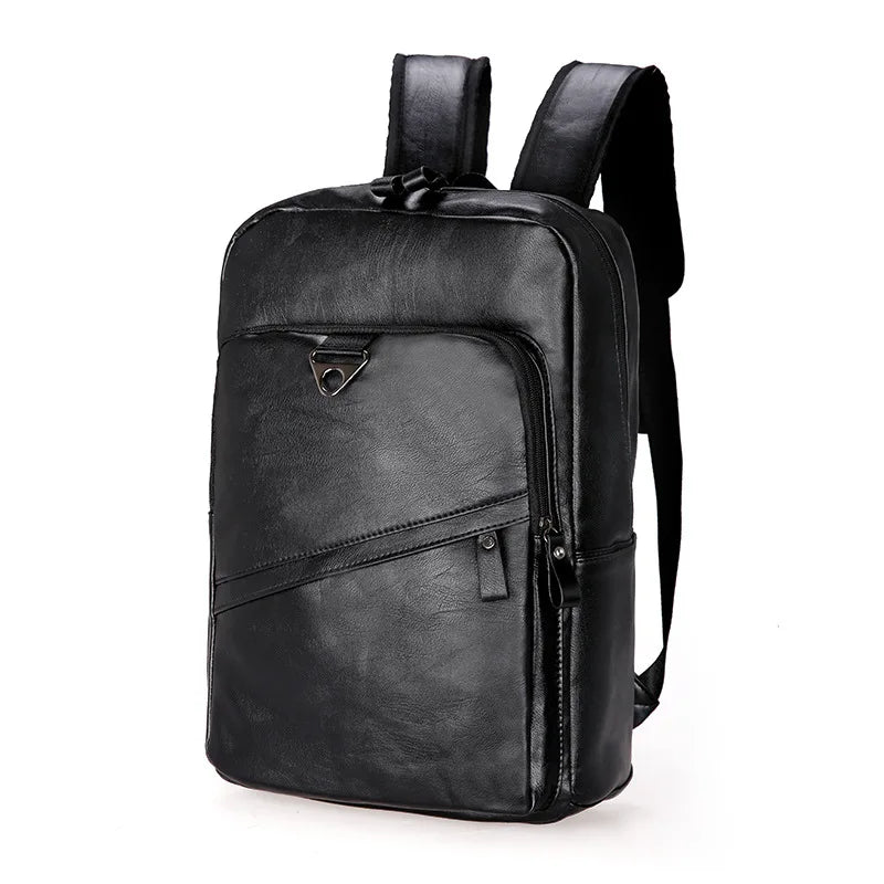 Fashion Luxury Brand Men Backpack Leather School Backpack Bag Fashion Waterproof Travel Bag Casual Leather Book bag Male