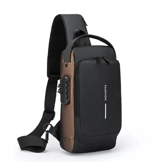 Ny Crossbody/Sling axelväska PU-läder stöldskyddande multifunktionell