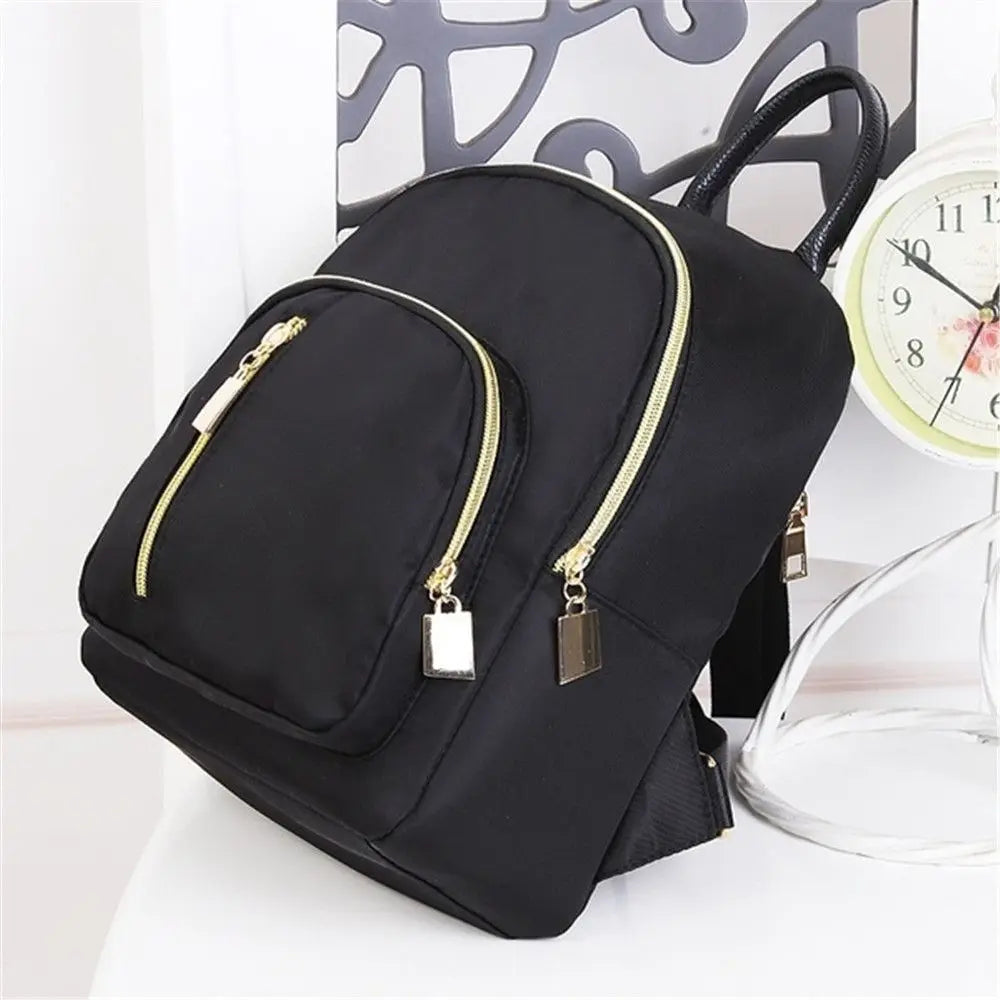Women's Multi-Function Fashion Girl Oxford Daypack Travel Cute Mini Backpack Men Shoulder Bag Black Purse Hot