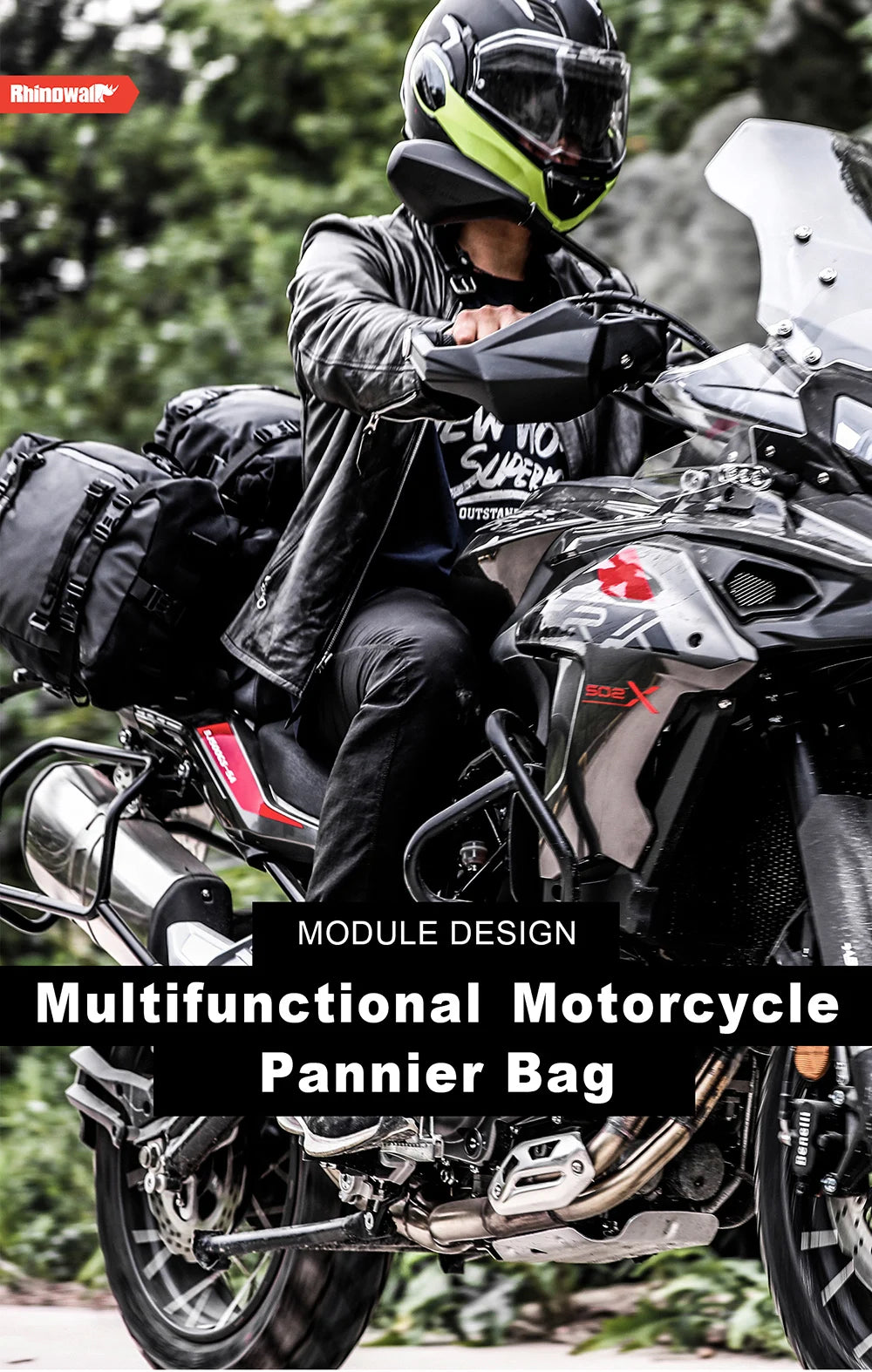 Rhinowalk Motorcycle Rear Seat Bag 10L Or 20L Or 30L Waterproof Saddle Side Bag Luggage Pack MultiFunction Shoulder Bag Backpack