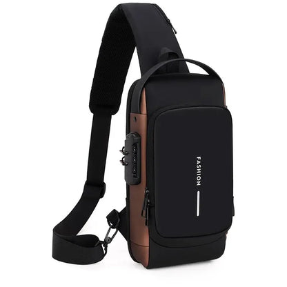 Ny Crossbody/Sling axelväska PU-läder stöldskyddande multifunktionell