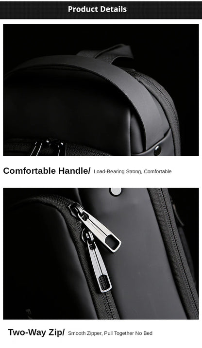 Ny Crossbody/Sling axelväska PU-läder stöldskyddande multifunktionell