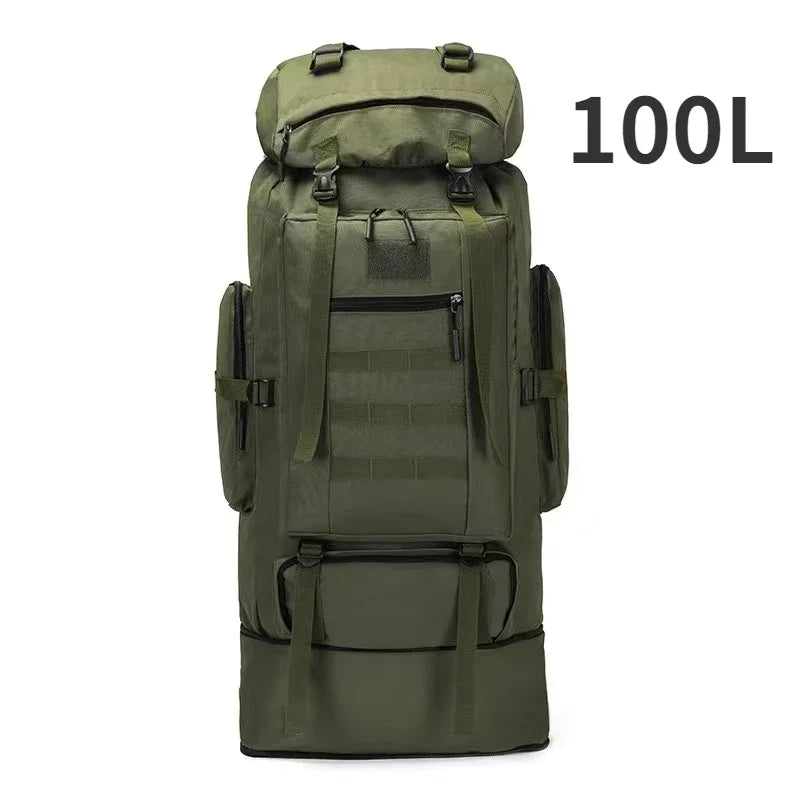 80L/100L  Mountaineering Bag Climb Bag Tactical Backpacks Large Backpack Outdoors Hiking Camping Travel Bags