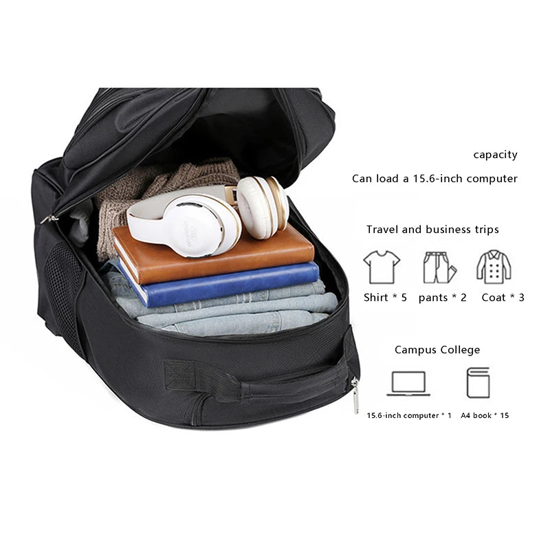 Rolling Backpack for Adults Travel Laptop Backpack with Wheels Carry on Luggage for Business Trip College Commute