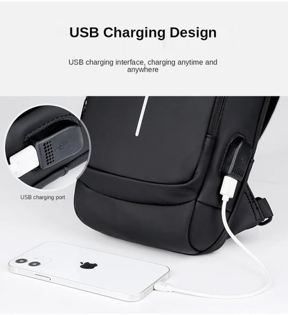 Ny Crossbody/Sling axelväska PU-läder stöldskyddande multifunktionell