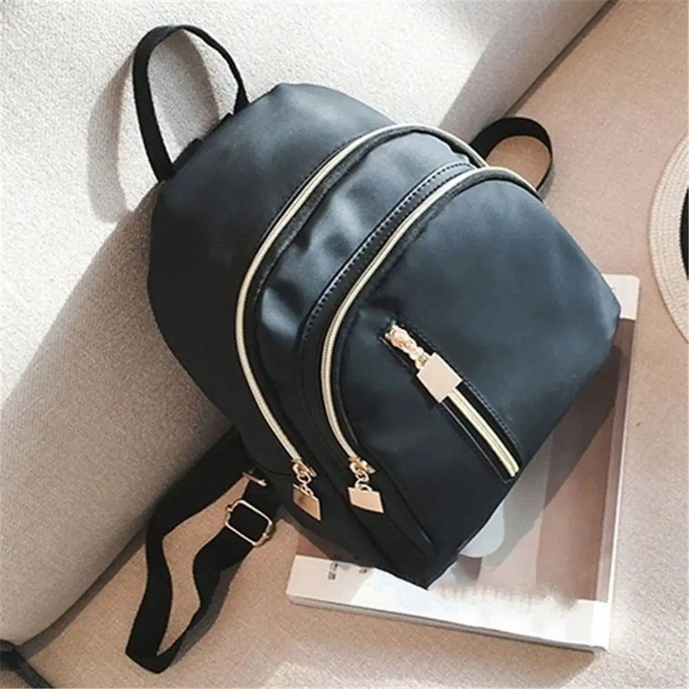 Women's Multi-Function Fashion Girl Oxford Daypack Travel Cute Mini Backpack Men Shoulder Bag Black Purse Hot