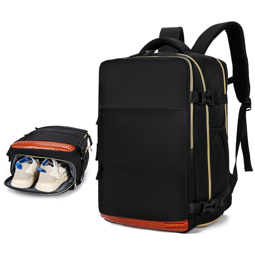 Large Capacity Travel Backpack Multifunctional Laptop Schoolbag Outdoor Sports Daypack Luggage Bag With Shoes Compartment