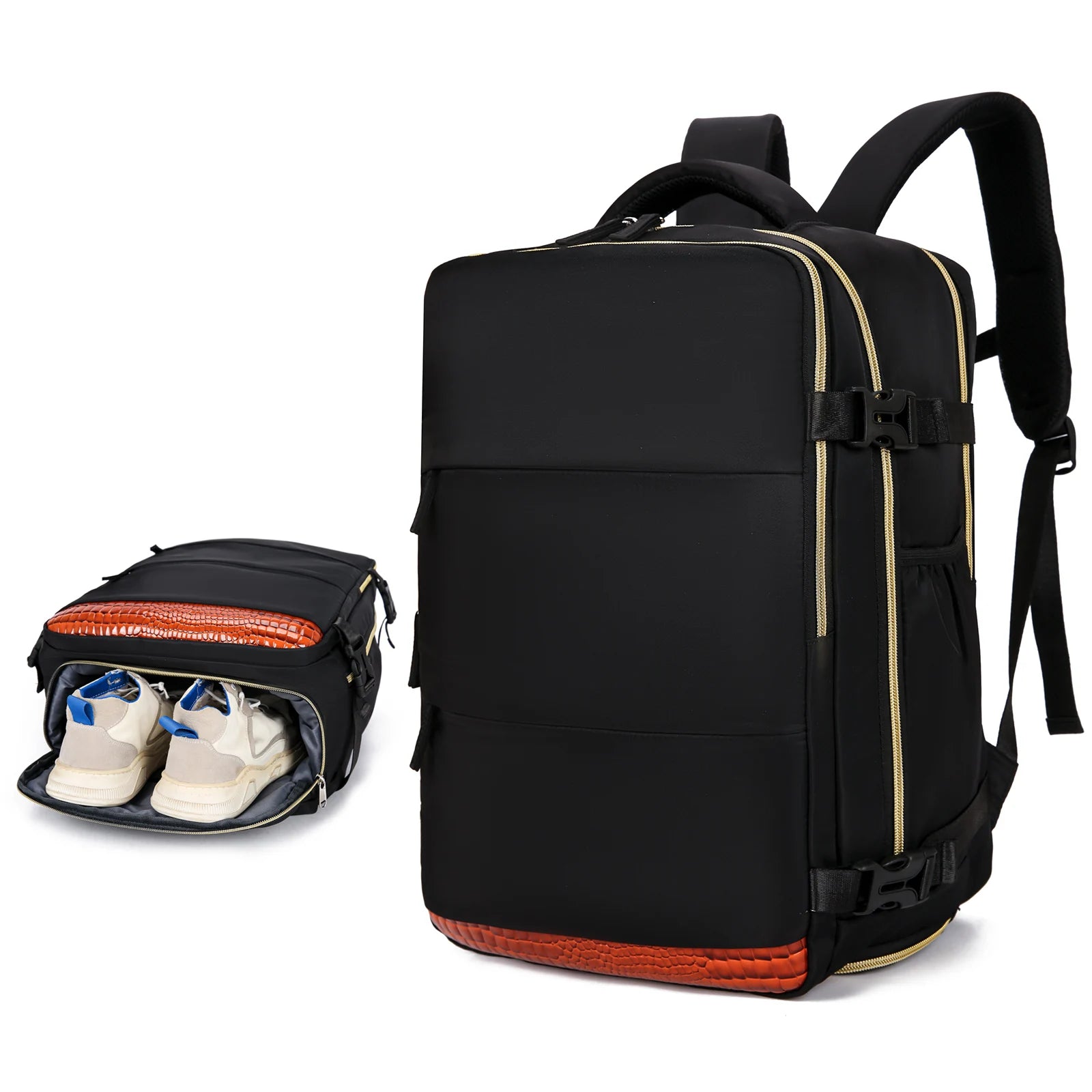 Large Capacity Travel Backpack Multifunctional Laptop Schoolbag Outdoor Sports Daypack Luggage Bag With Shoes Compartment