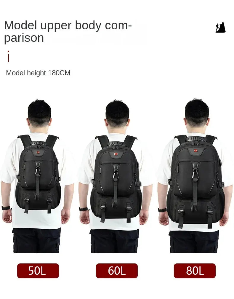50L 60L 80L Travel Backpack for Women and Men Large Capacity Outdoor Waterproof Men's Business Trip Backpacks Women's Laptop Bag