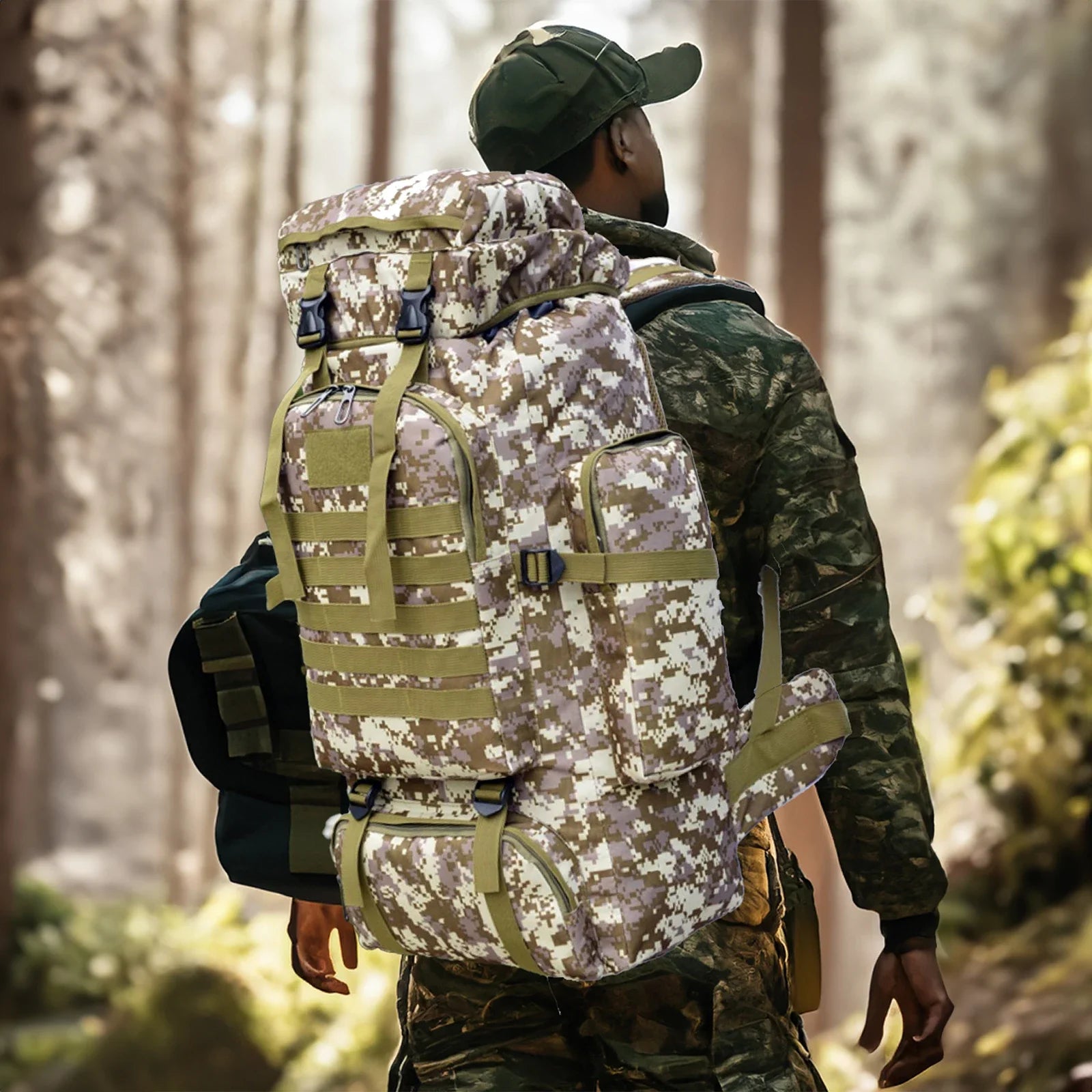 80L/100L  Mountaineering Bag Climb Bag Tactical Backpacks Large Backpack Outdoors Hiking Camping Travel Bags