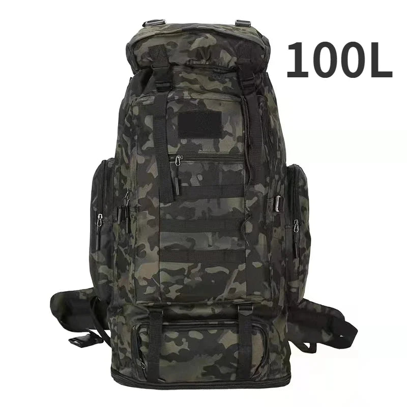 80L/100L  Mountaineering Bag Climb Bag Tactical Backpacks Large Backpack Outdoors Hiking Camping Travel Bags
