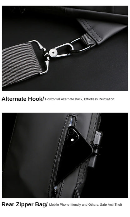 Ny Crossbody/Sling axelväska PU-läder stöldskyddande multifunktionell