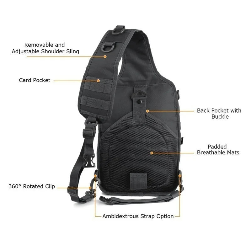 Travel Backpack Expandable Pack Crossbody Sling Bag Waterproof Rucksack Bag Outdoor Hiking Camping Pack Man Fitness Shoulder Bag
