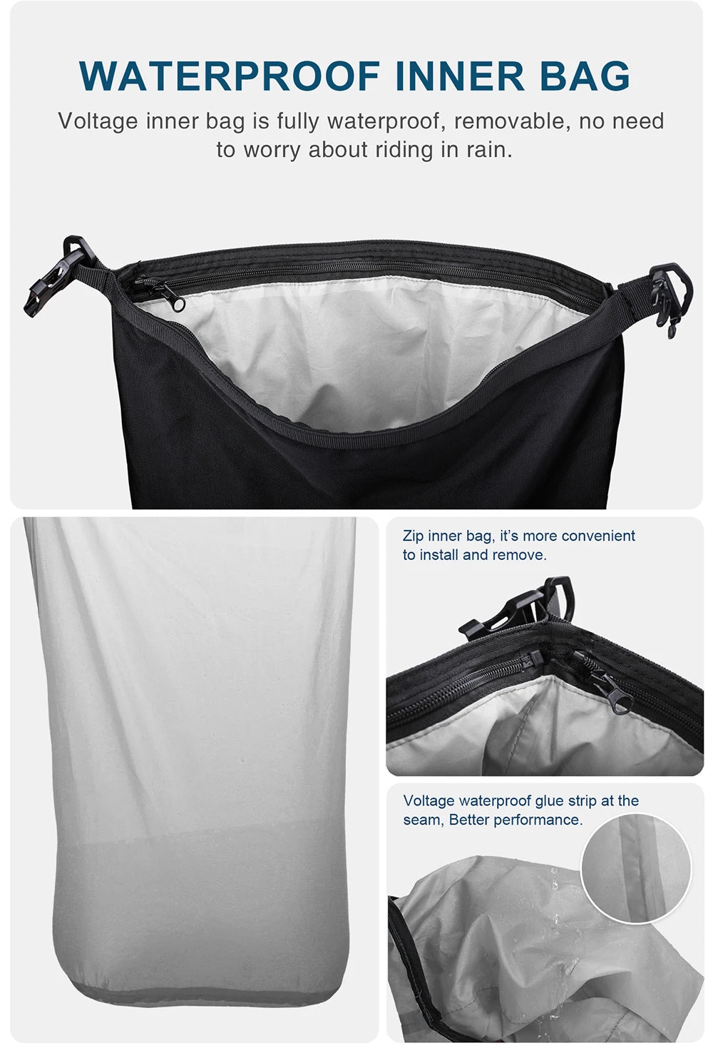 Rhinowalk Motorcycle Rear Seat Bag 10L Or 20L Or 30L Waterproof Saddle Side Bag Luggage Pack MultiFunction Shoulder Bag Backpack