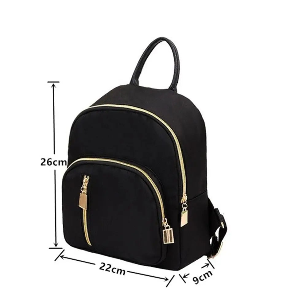 Women's Multi-Function Fashion Girl Oxford Daypack Travel Cute Mini Backpack Men Shoulder Bag Black Purse Hot