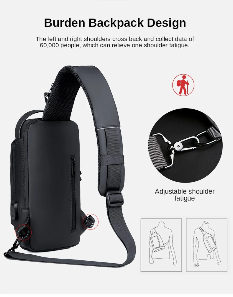 Ny Crossbody/Sling axelväska PU-läder stöldskyddande multifunktionell