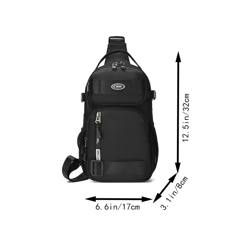 Crossbody/Sling med enkel axelrem, lätt och stor axelväska