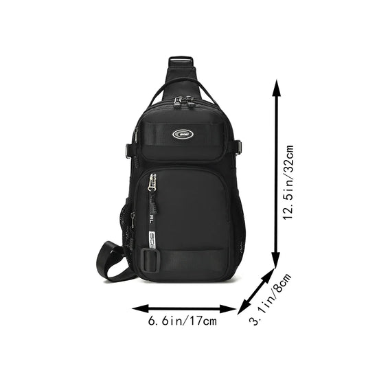Crossbody/Sling med enkel axelrem, lätt och stor axelväska