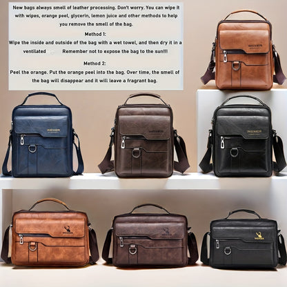 WEIXIER Moderiktig axelväska - Lätt, design med flera fickor för affärs-, resor- och vardagsbruk | Slitstarkt PU-material, justerbar rem